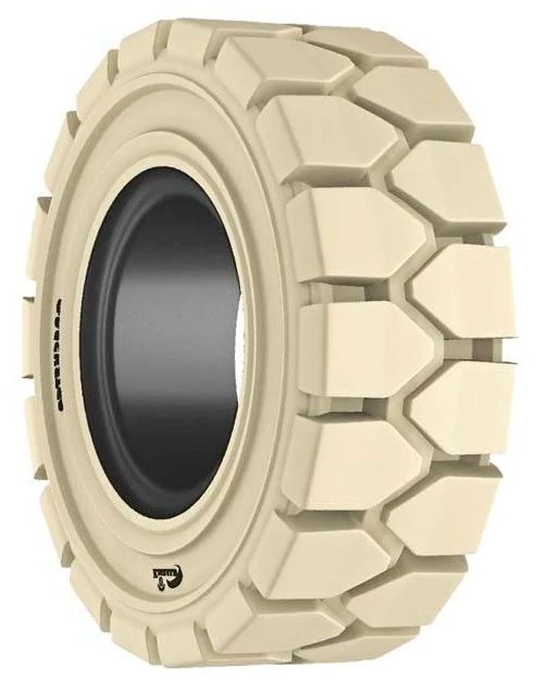Цельнолитая шина (БЕЛЫЙ суперэластик) для вилочных погрузчиков 6.50-10 (стандарт)