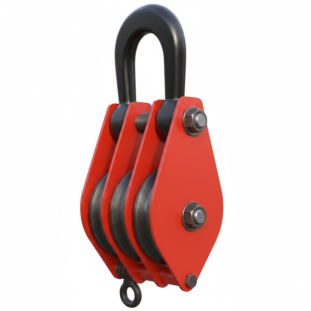 Блок монтажный трехрольный с ушком (проушиной) 3.2 т 3 ролика