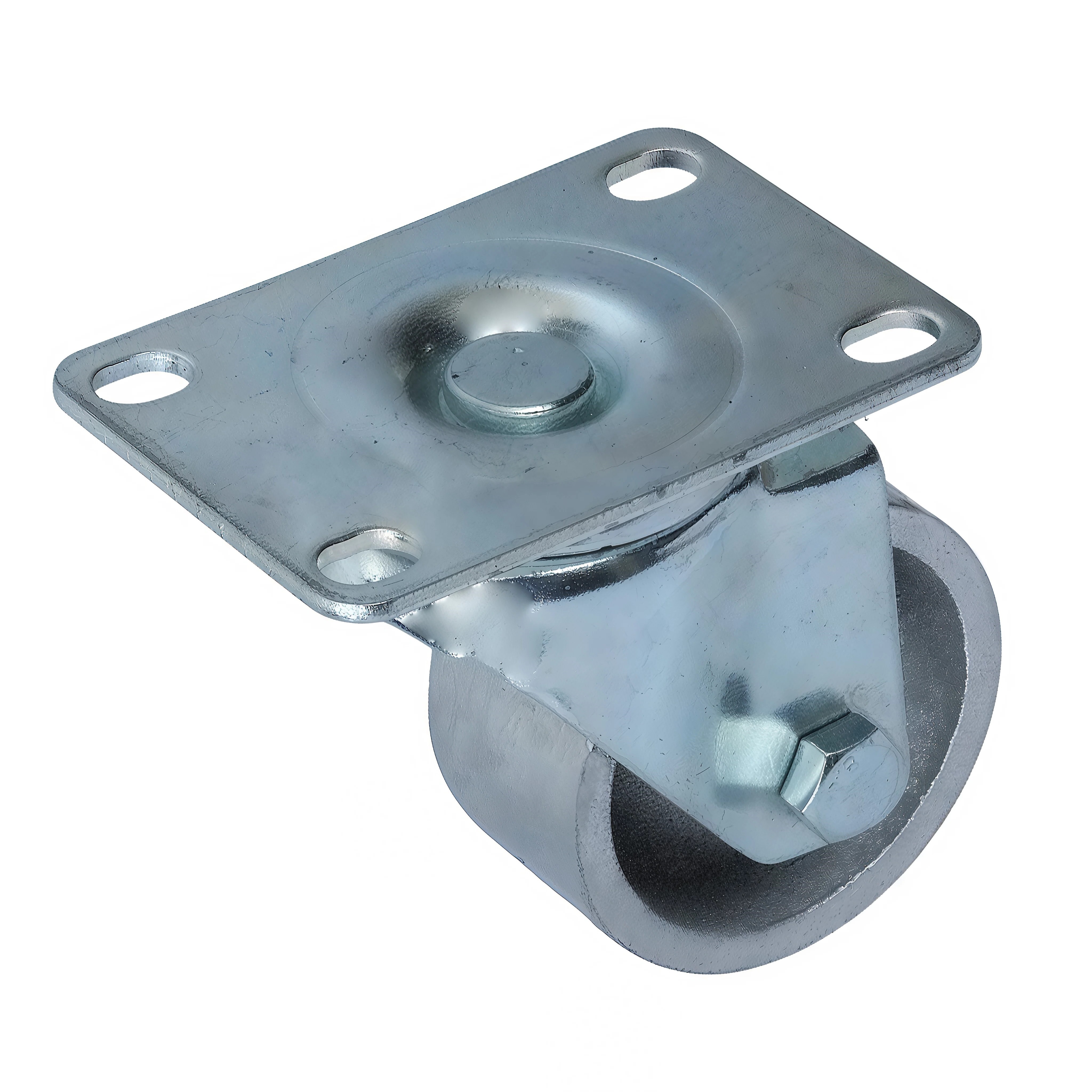 SCss 90 - Большегрузное чугунное колесо без резины 60 мм (поворот., площадка, светл. обод.)